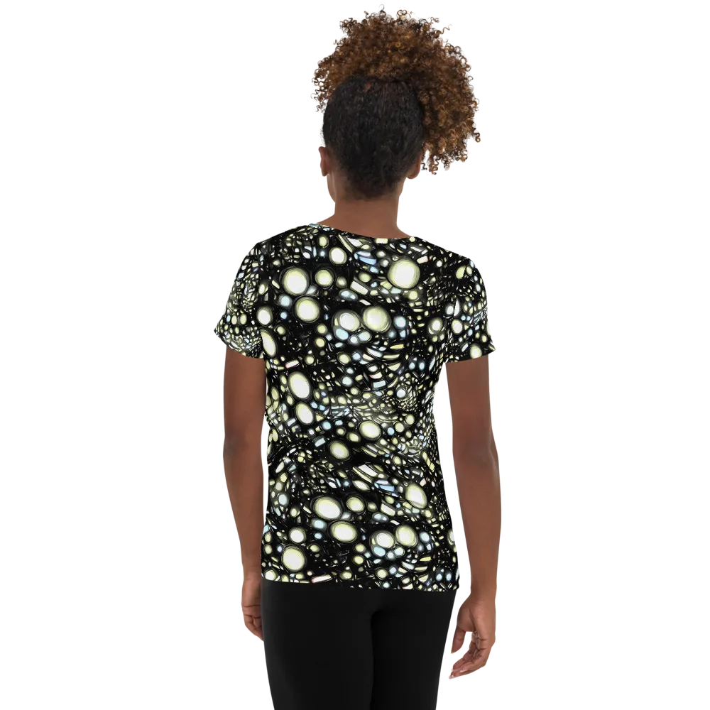 Electric Geode on Women's Athletic T-Shirt — Back
