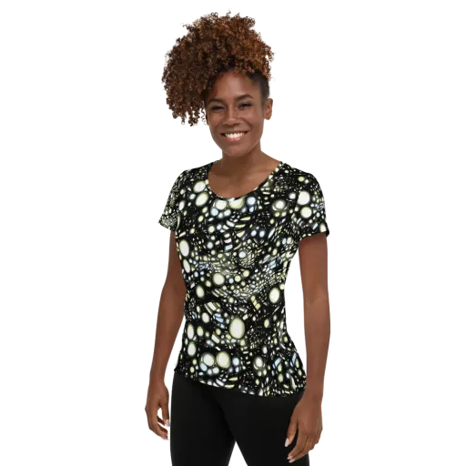 Electric Geode on a Women's Athletic T-Shirt