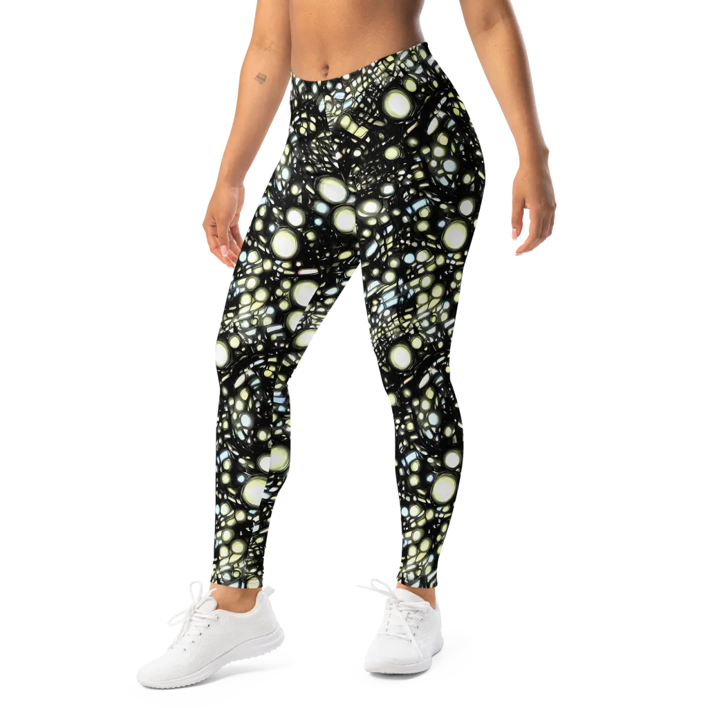 Electric Geode on Leggings — Left Front