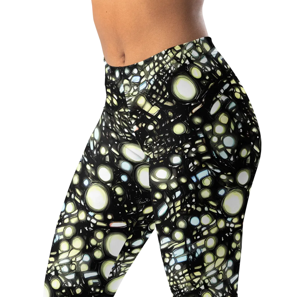 Electric Geode on Leggings — Left Front