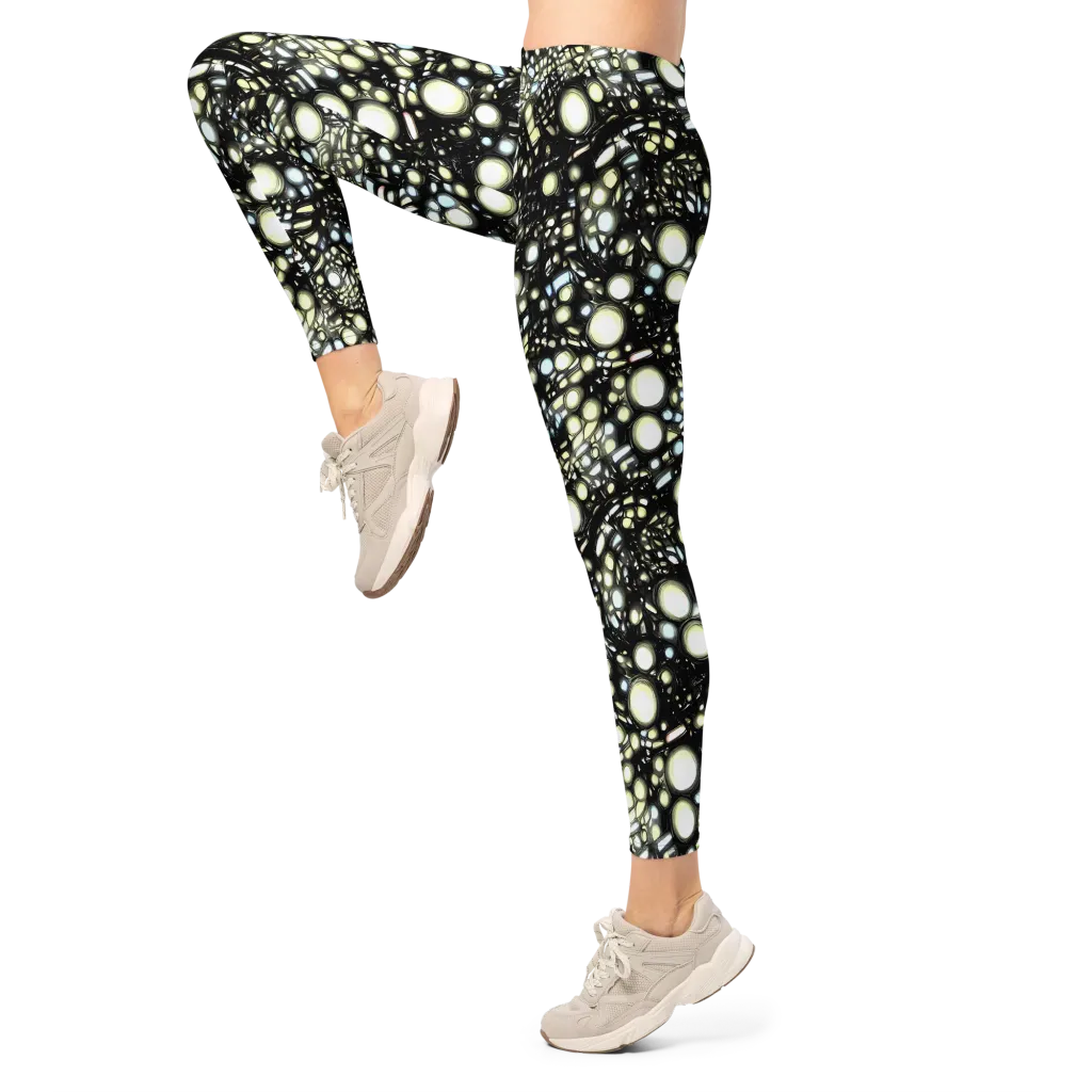 Electric Geode on Leggings — Left