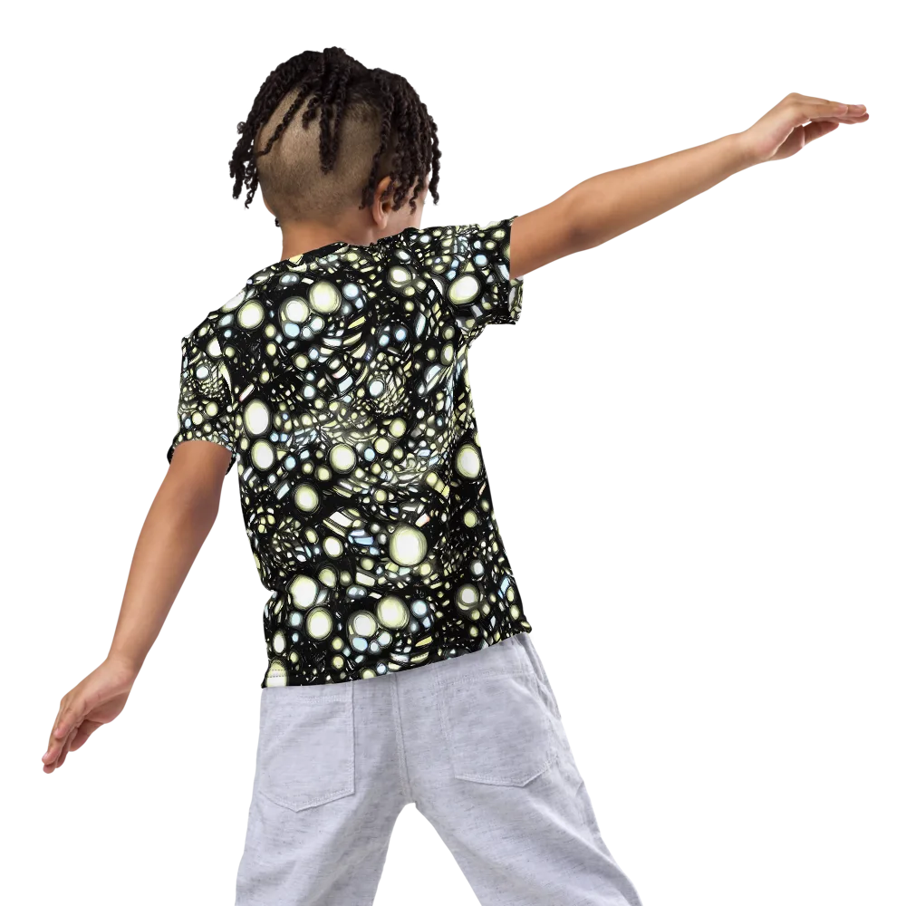 Electric Geode on Kids Crew Neck T-Shirt — Back