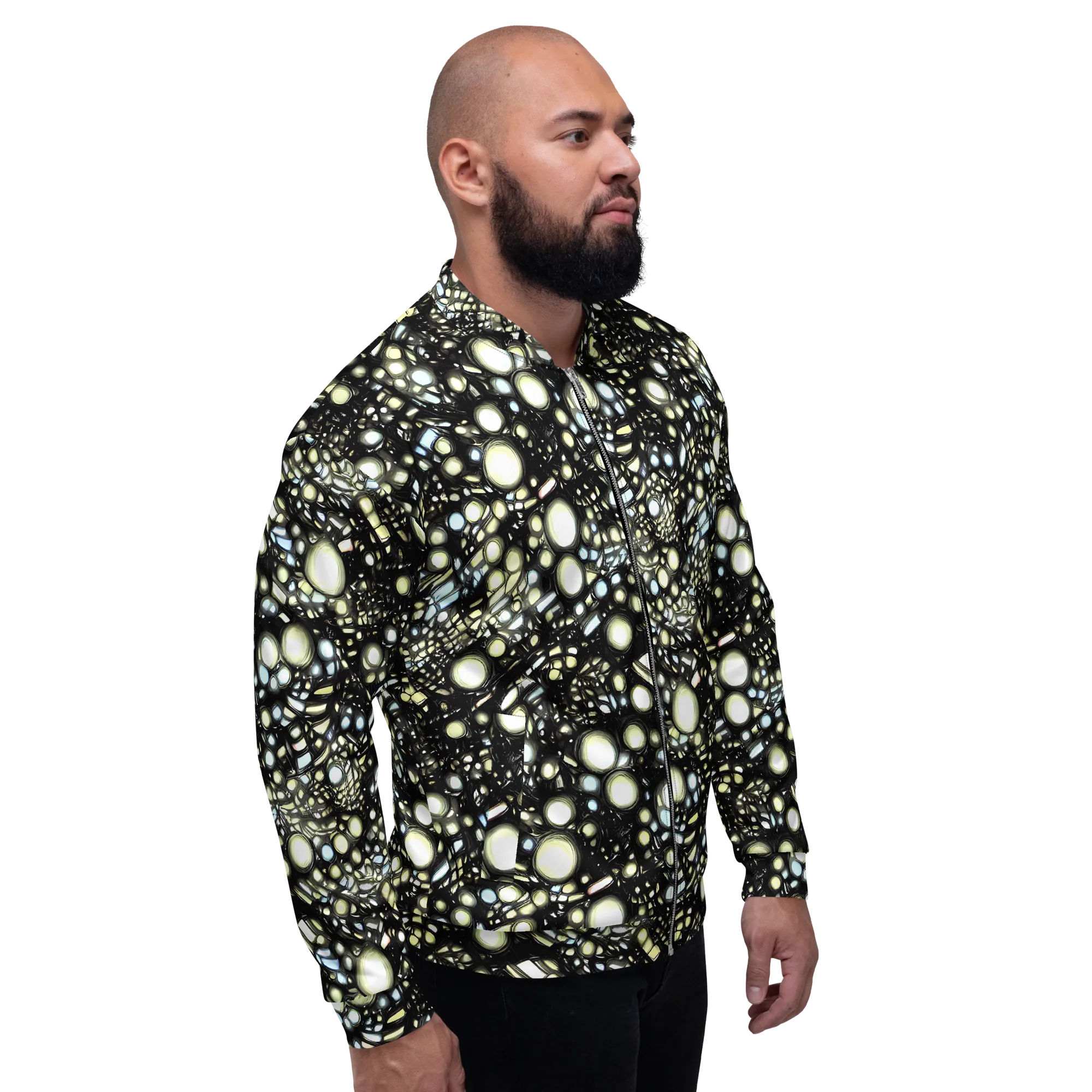 Electric Geode on Bomber Jacket — Right