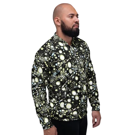 Electric Geode on a Bomber Jacket