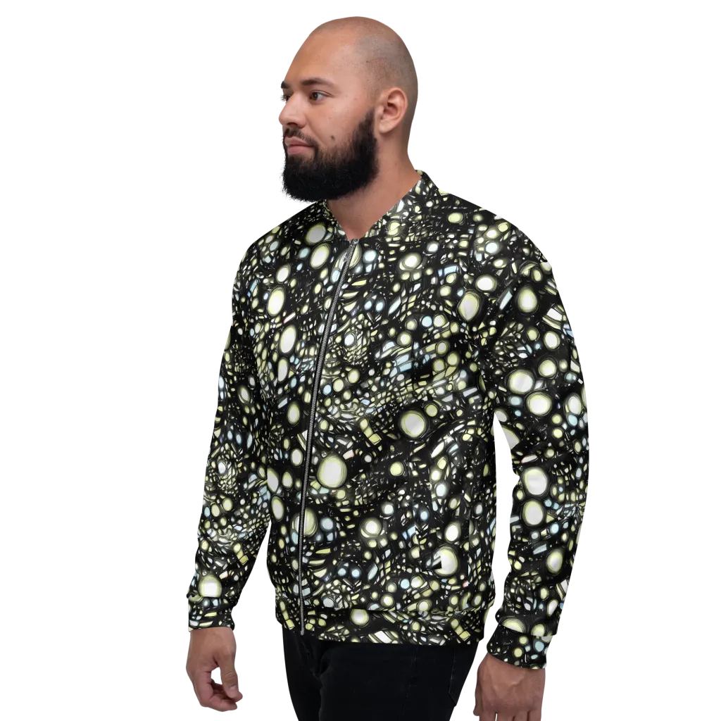 Electric Geode on Bomber Jacket — Left