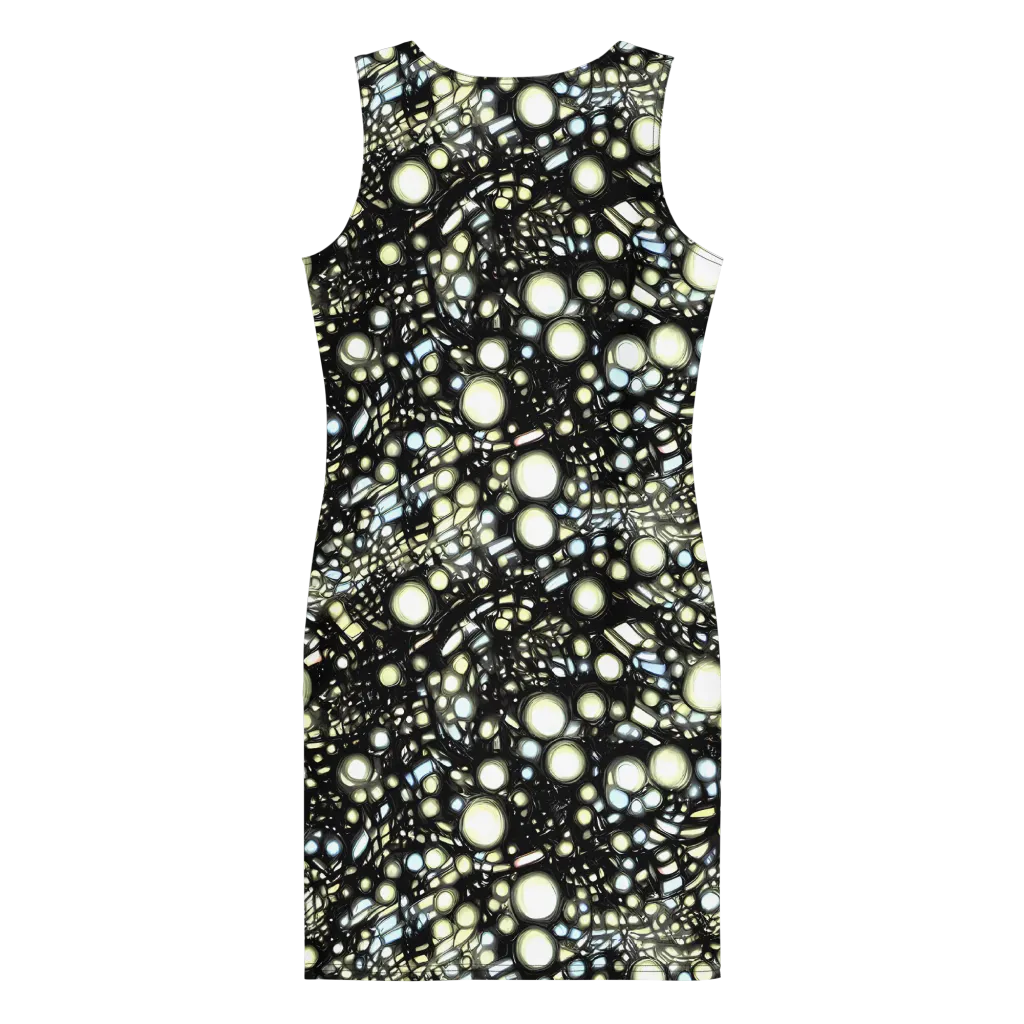 Electric Geode on Bodycon Dress — Back