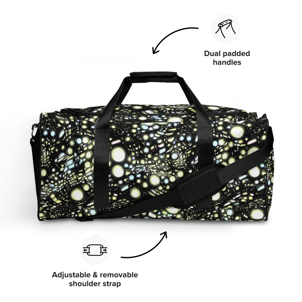Electric Geode on Duffle Bag — Front