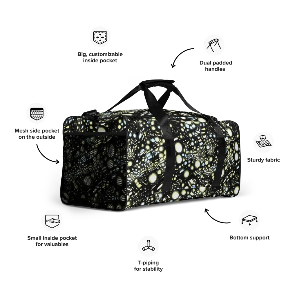 Electric Geode on Duffle Bag — Right Front
