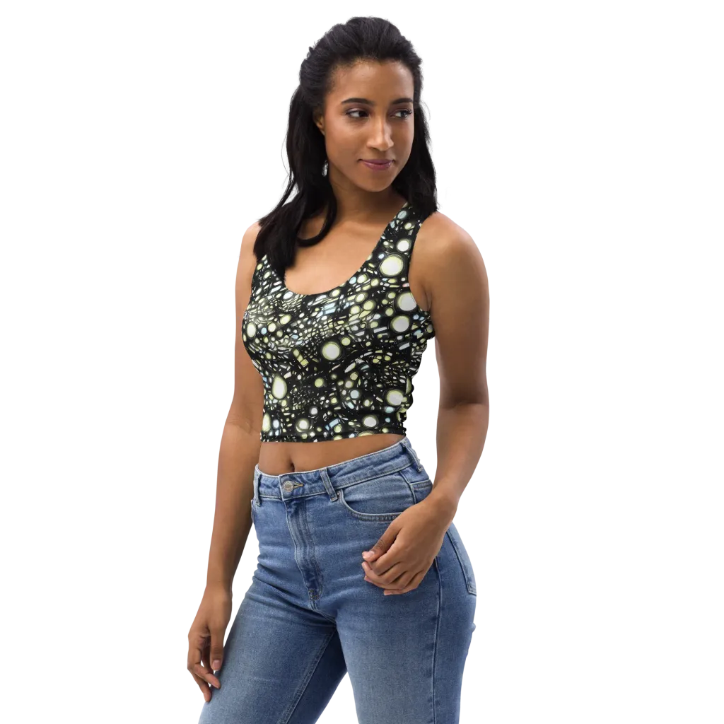 Electric Geode on Crop Top — Left Front