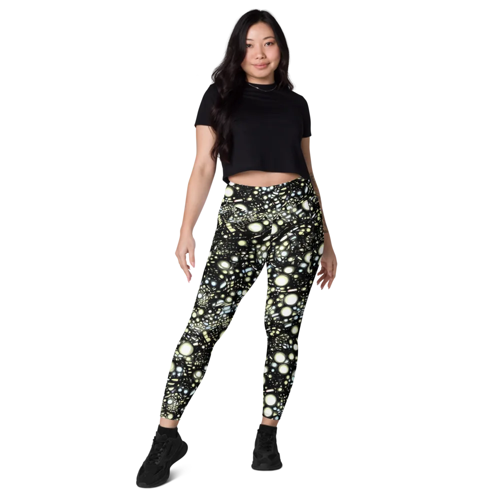 Electric Geode on Leggings with Pockets — Front