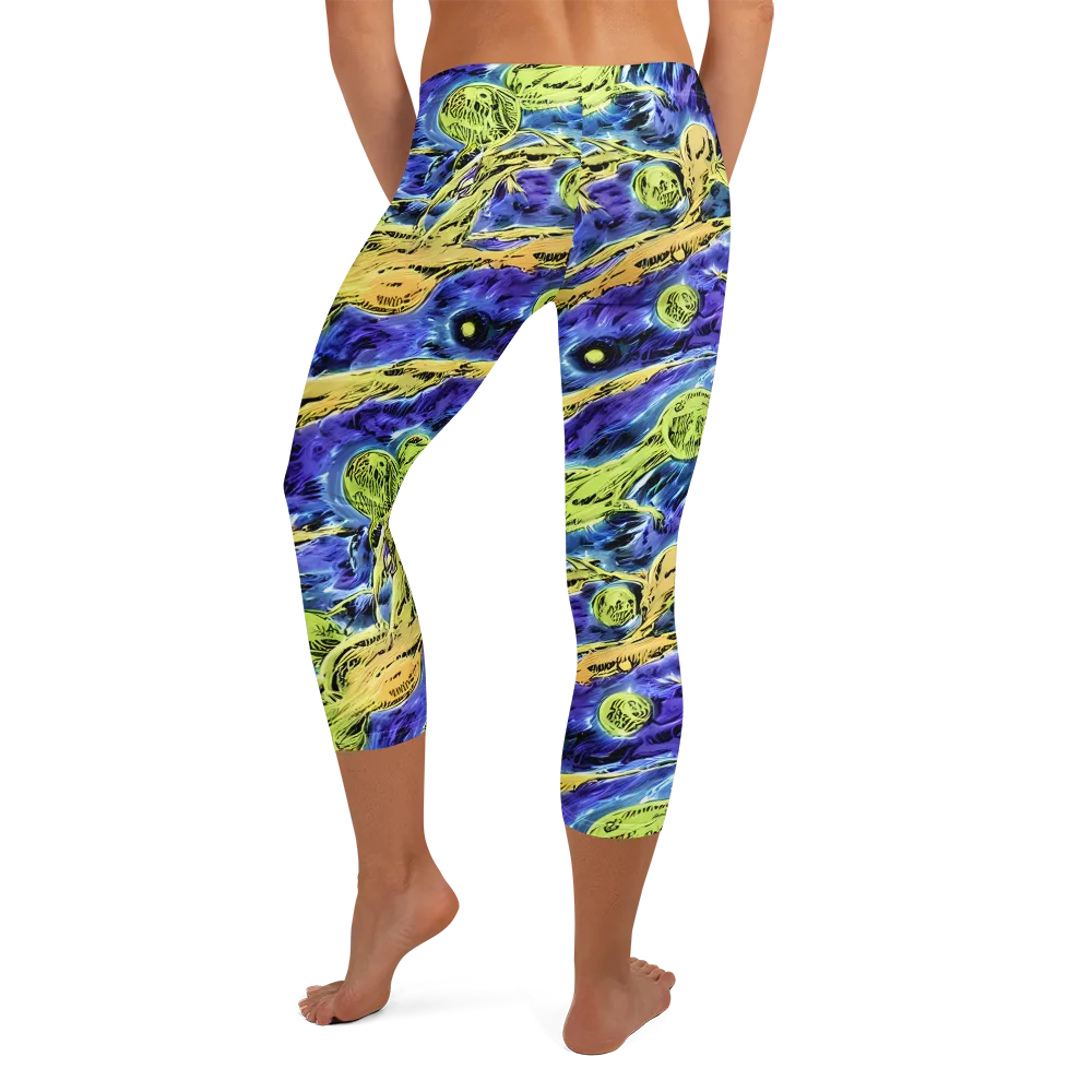 Electric Relic on Capri Leggings — Back