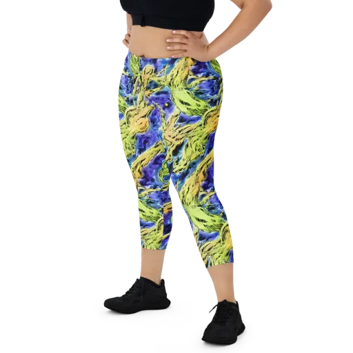Electric Relic on a Capri Leggings