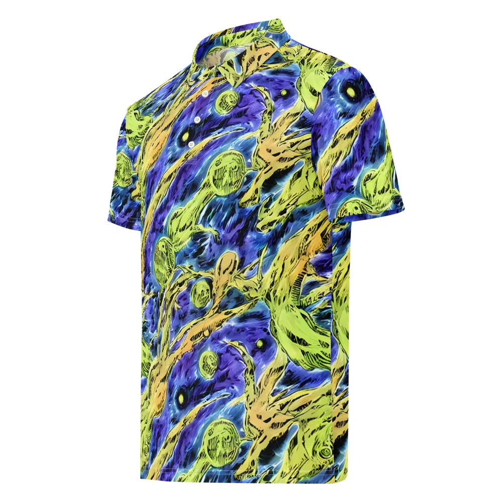 Electric Relic on Men's Slim Fit Polo Shirt — Left Front