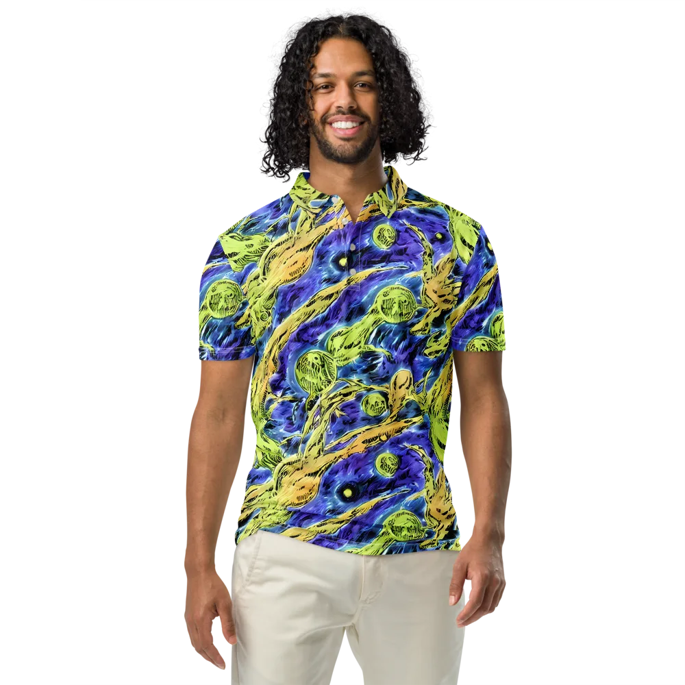 Electric Relic on Men's Slim Fit Polo Shirt — Front