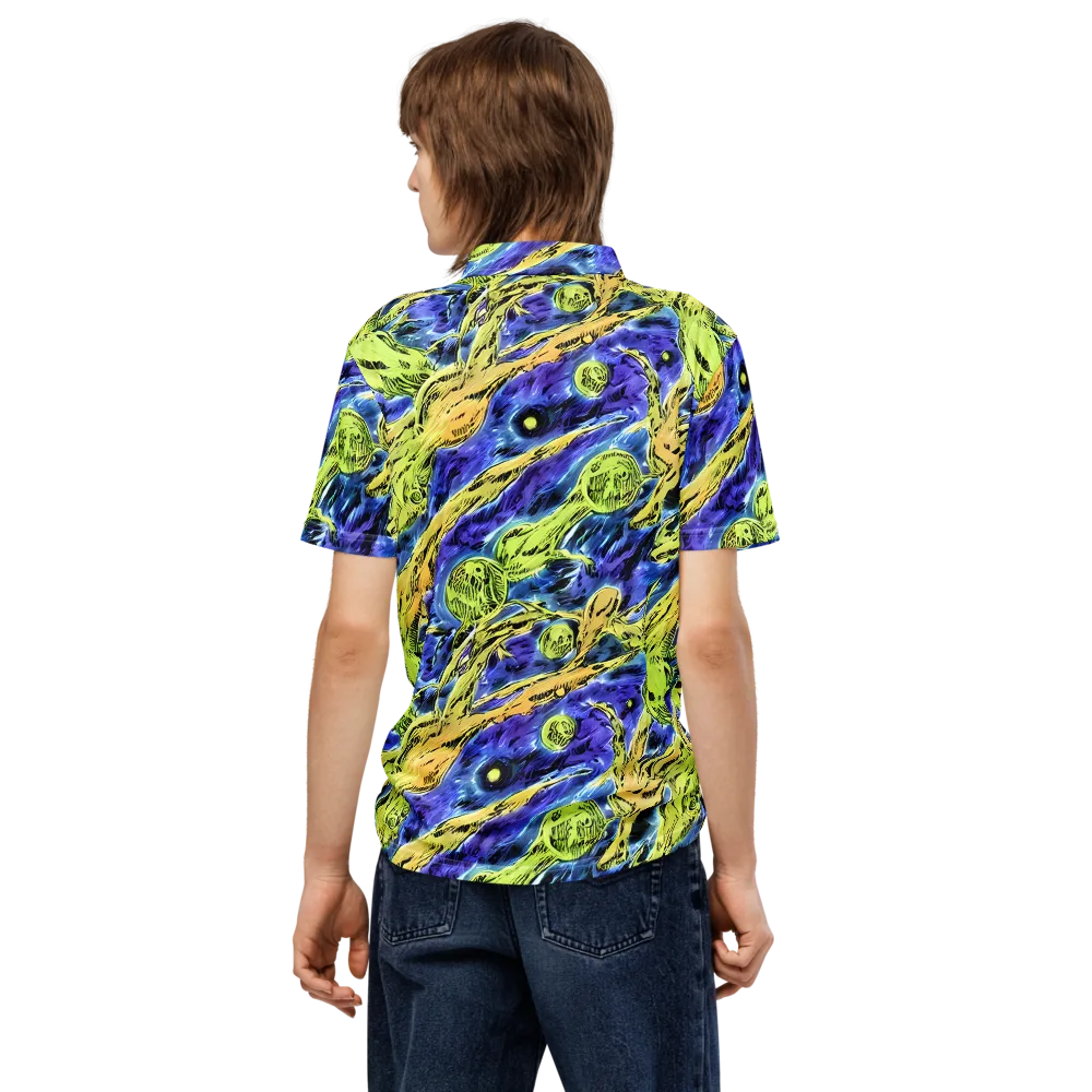 Electric Relic on Men's Slim Fit Polo Shirt — Back
