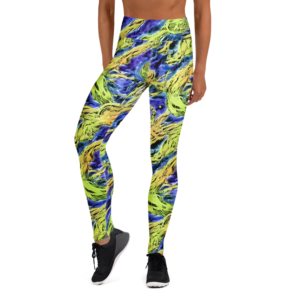 Electric Relic on Yoga Leggings — Front