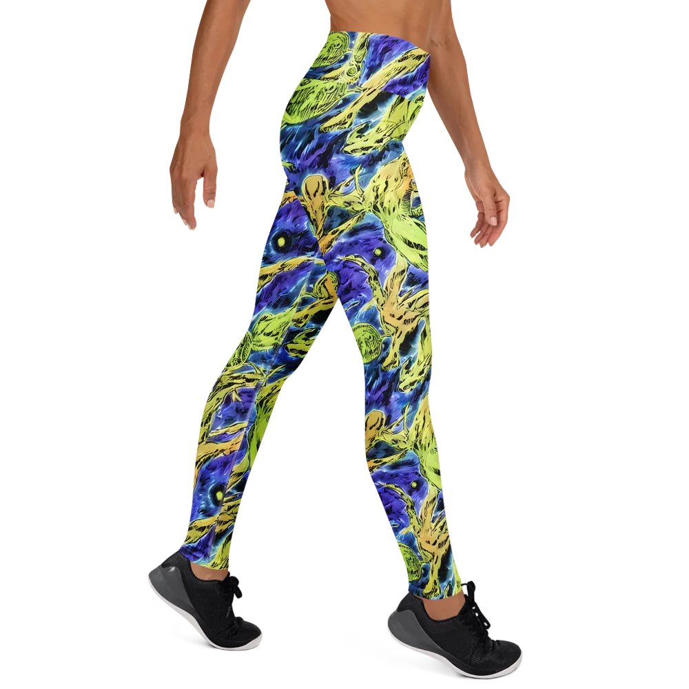 Electric Relic on Yoga Leggings — Right