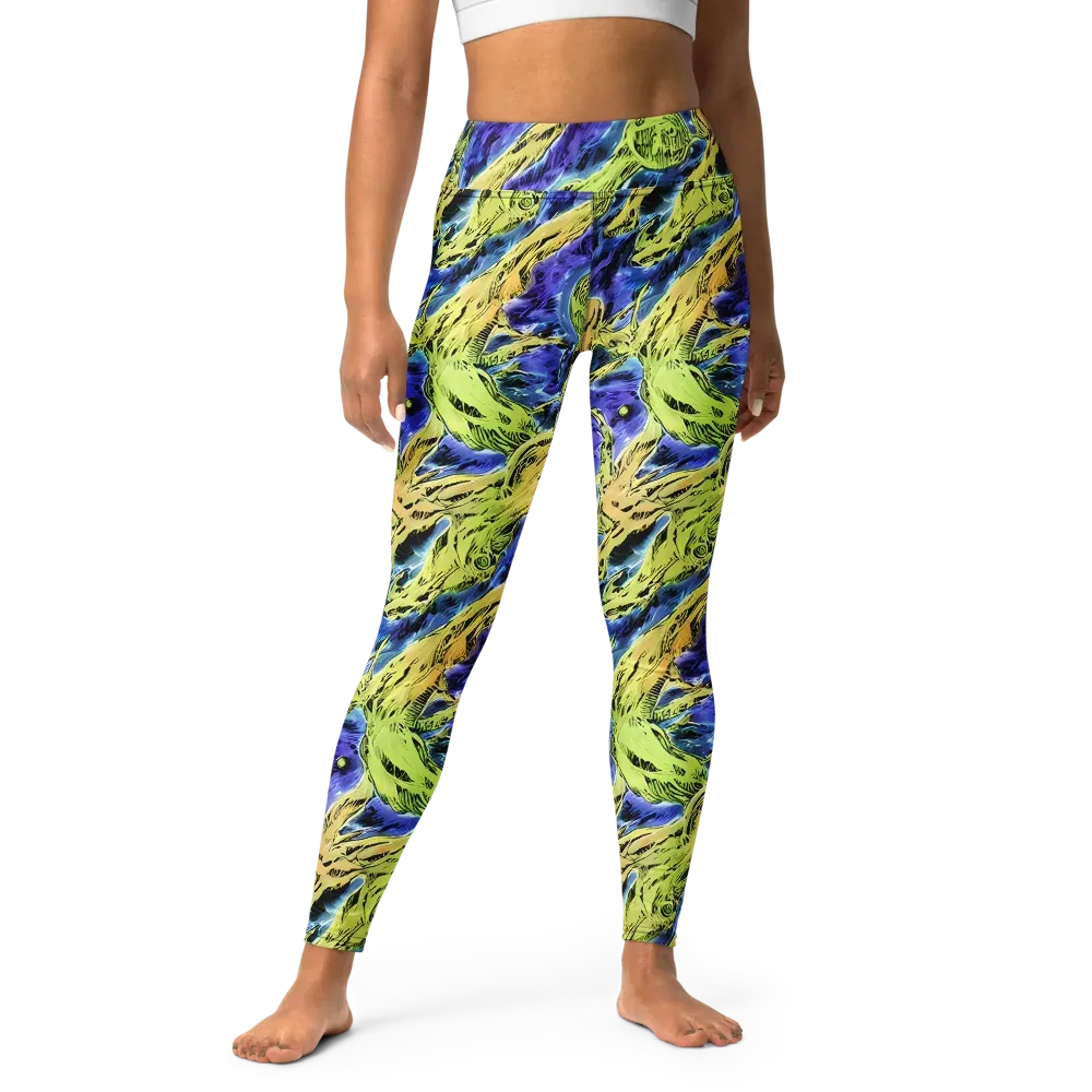 Electric Relic on Yoga Leggings — Front