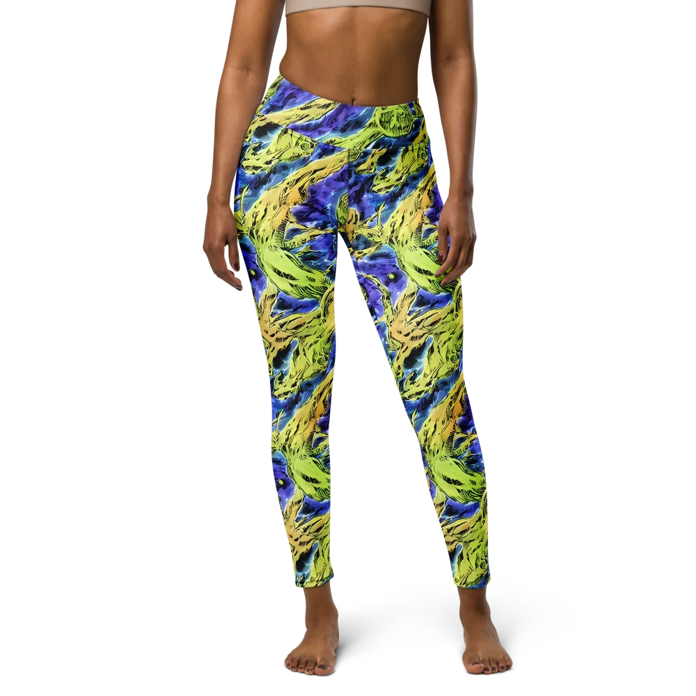 Electric Relic on Yoga Leggings — Front