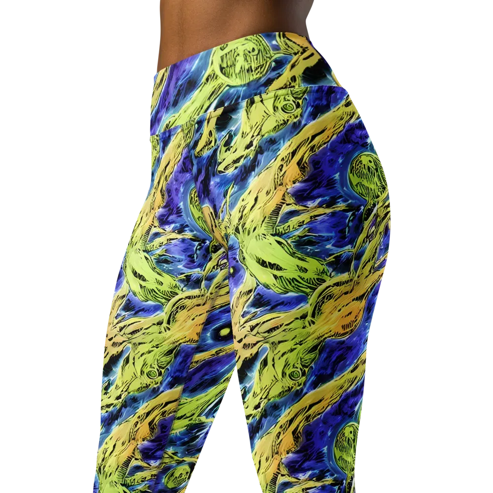 Electric Relic on Yoga Leggings — Left Front