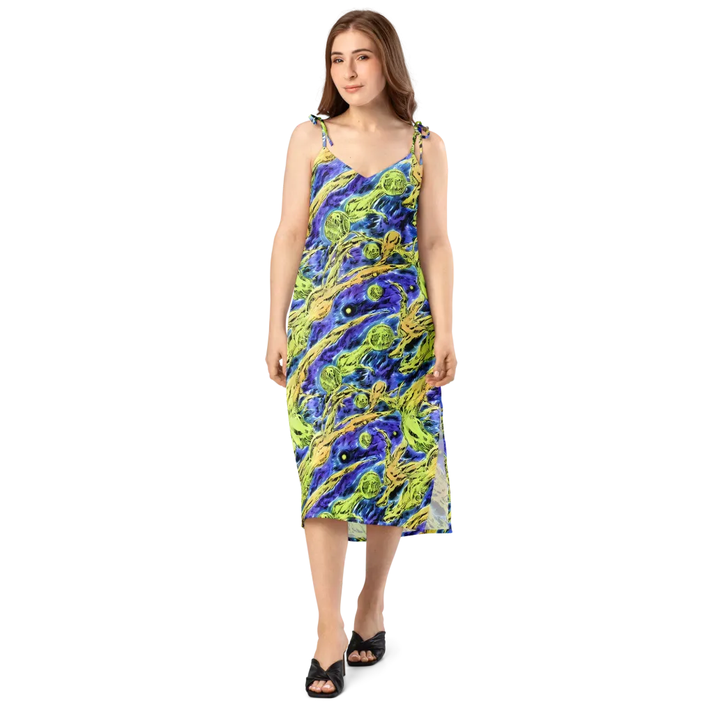 Electric Relic on Slip Dress — Front
