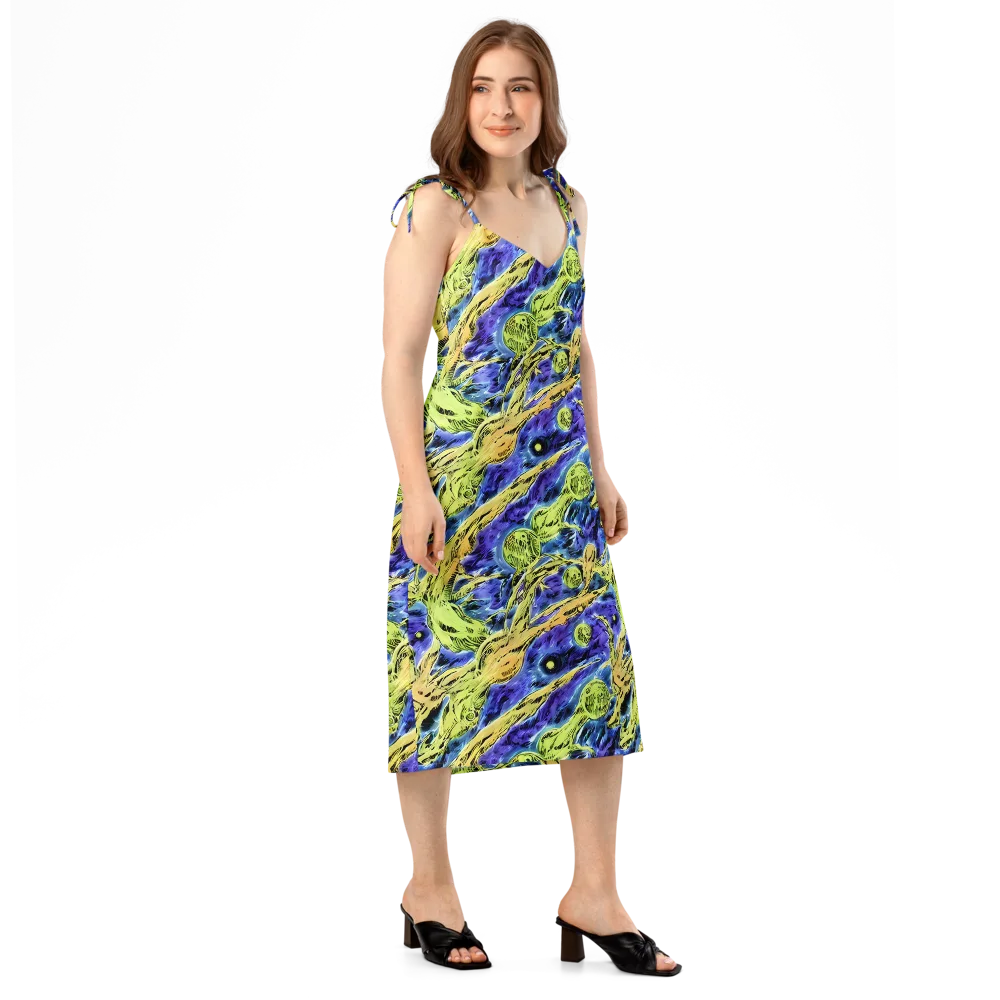 Electric Relic on Slip Dress — Right Front