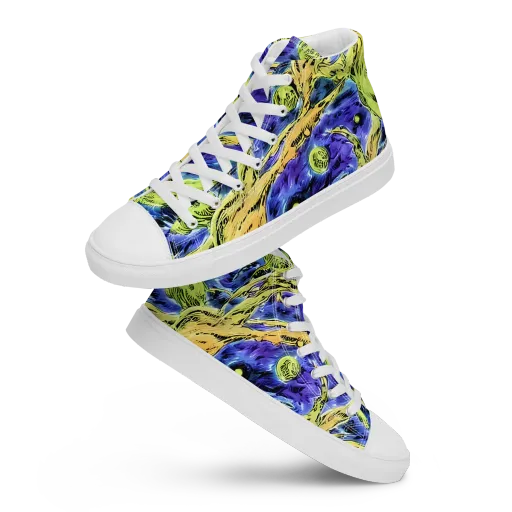 Electric Relic on a Men's High Top Canvas Shoes