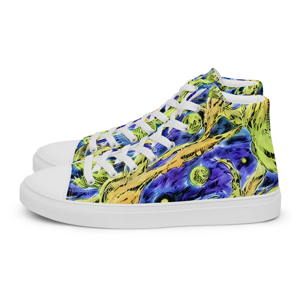 Electric Relic on Women's High Top Canvas Shoes — Left