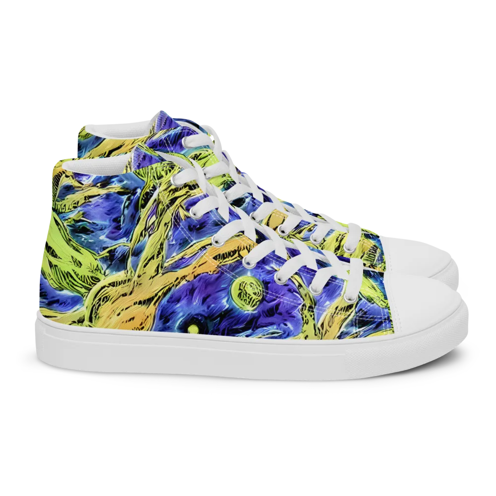 Electric Relic on Women's High Top Canvas Shoes — Right