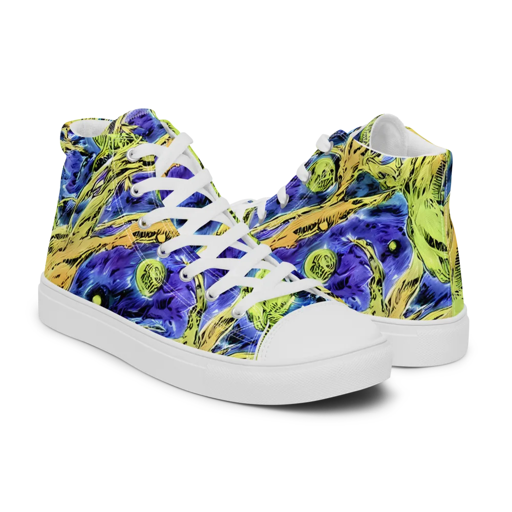 Electric Relic on Women's High Top Canvas Shoes — Right