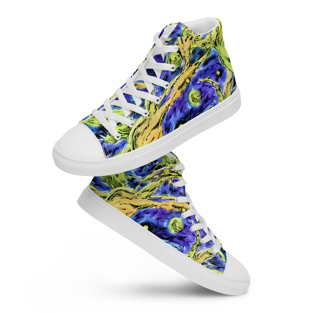 Electric Relic on Women's High Top Canvas Shoes — Front