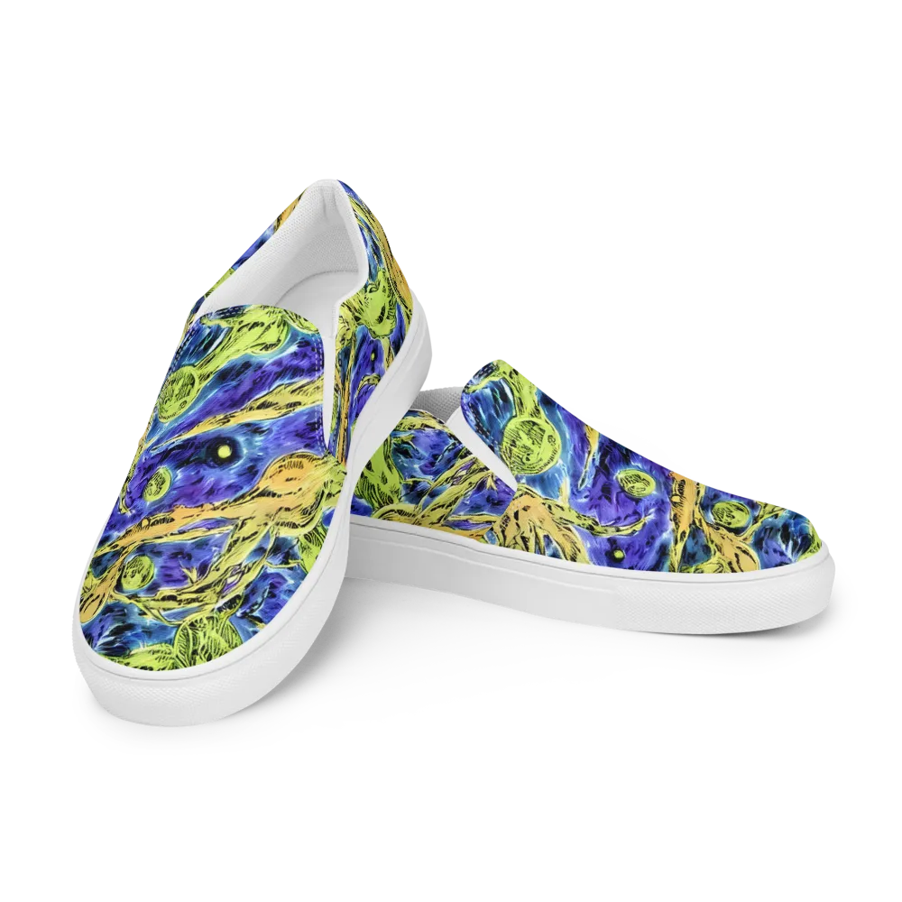 Electric Relic on Men's Slip-On Canvas Shoes — Left Front