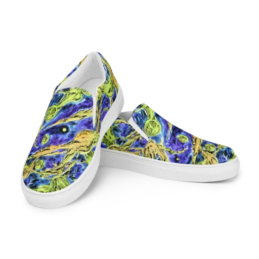 Electric Relic on a Men's Slip-On Canvas Shoes