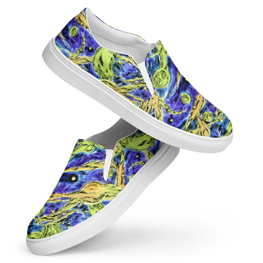 Electric Relic on Women's Slip-On Canvas Shoes — Front