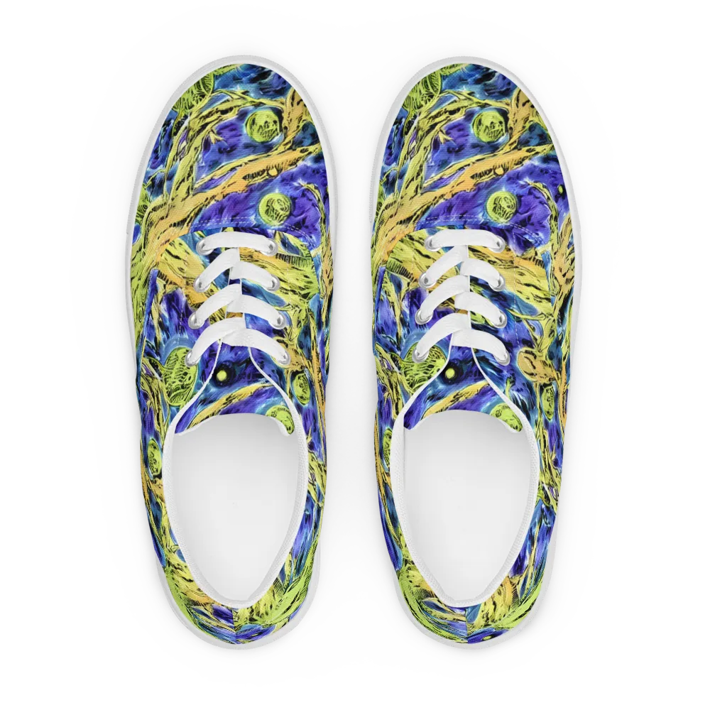 Electric Relic on Men's Lace-Up Canvas Shoes — Front