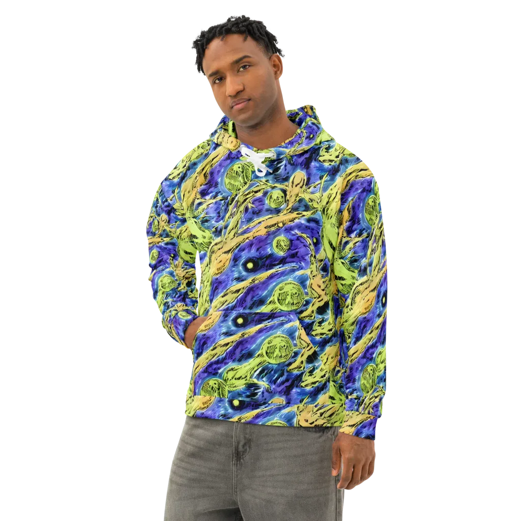 Electric Relic on Cotton Hoodie — Left Front