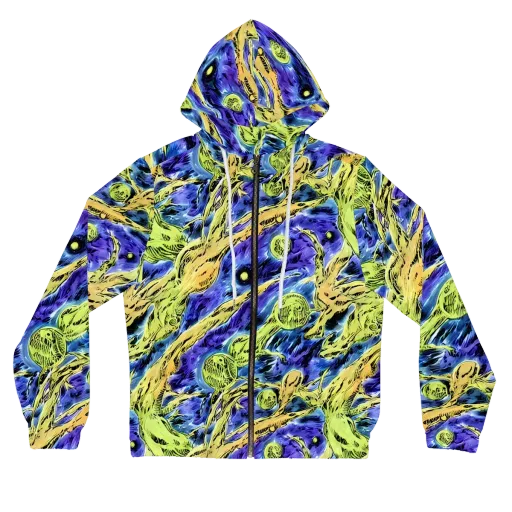 Electric Relic on a Women's Full-Zip Hoodie