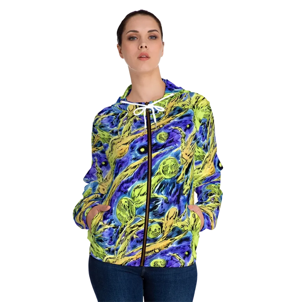 Electric Relic on Women's Full-Zip Hoodie — Front On Person