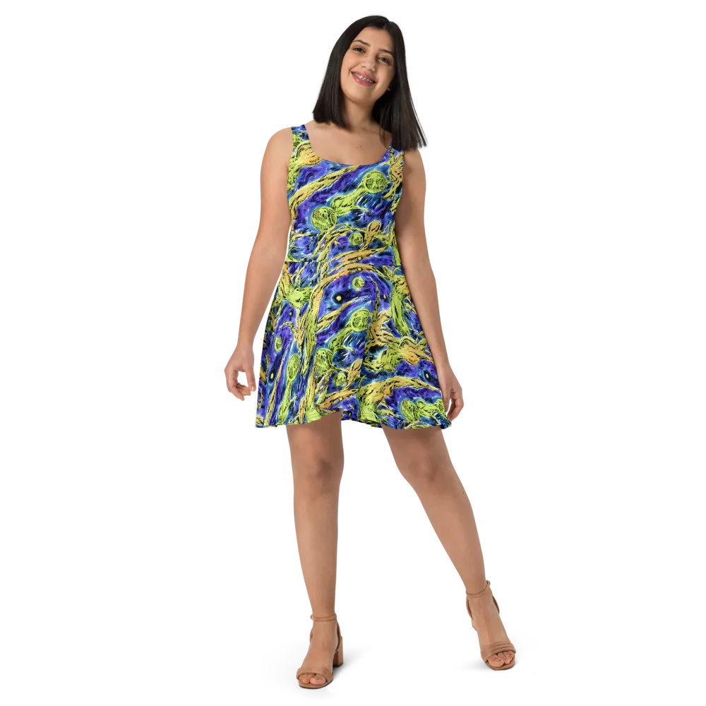 Electric Relic on Skater Dress — Front