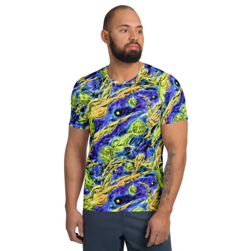 Electric Relic on a Men's Athletic T-Shirt