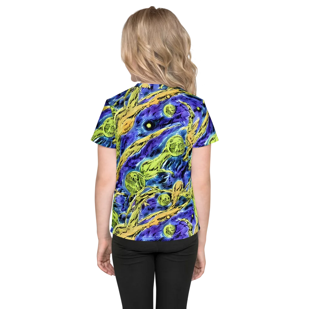 Electric Relic on Kids Crew Neck T-Shirt — Back
