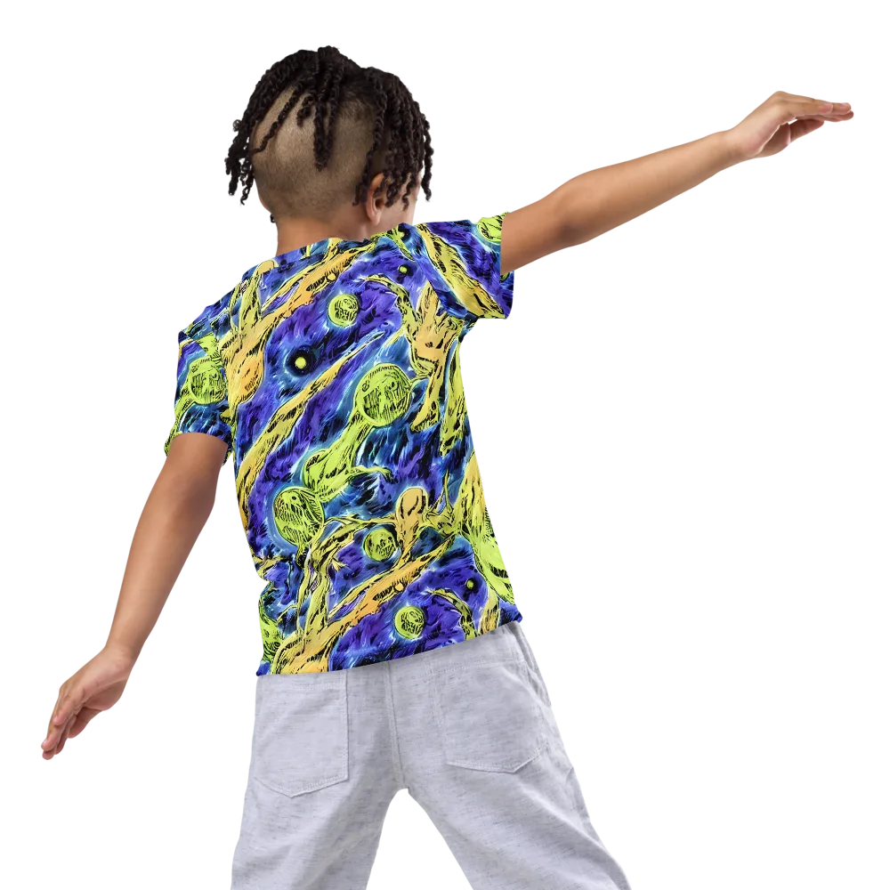 Electric Relic on Kids Crew Neck T-Shirt — Back