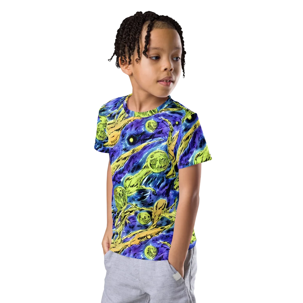 Electric Relic on Kids Crew Neck T-Shirt — Left Front
