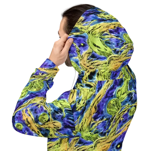 Electric Relic on a Hoodie