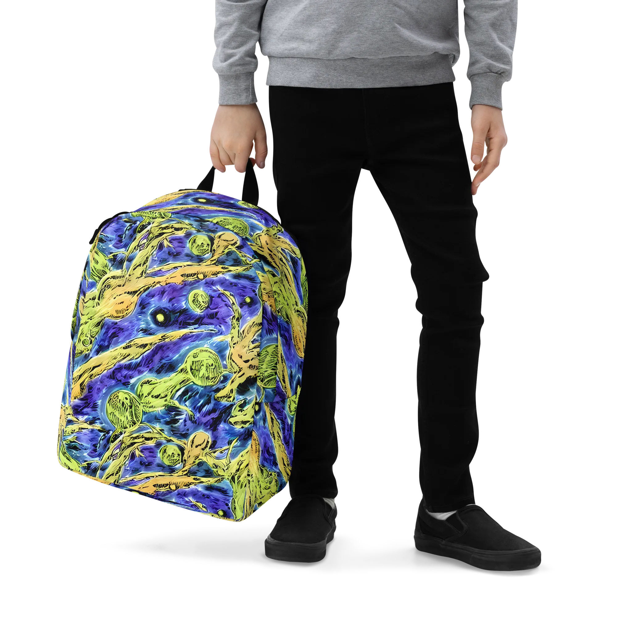 Electric Relic on Minimalist Backpack — Zoomed-in