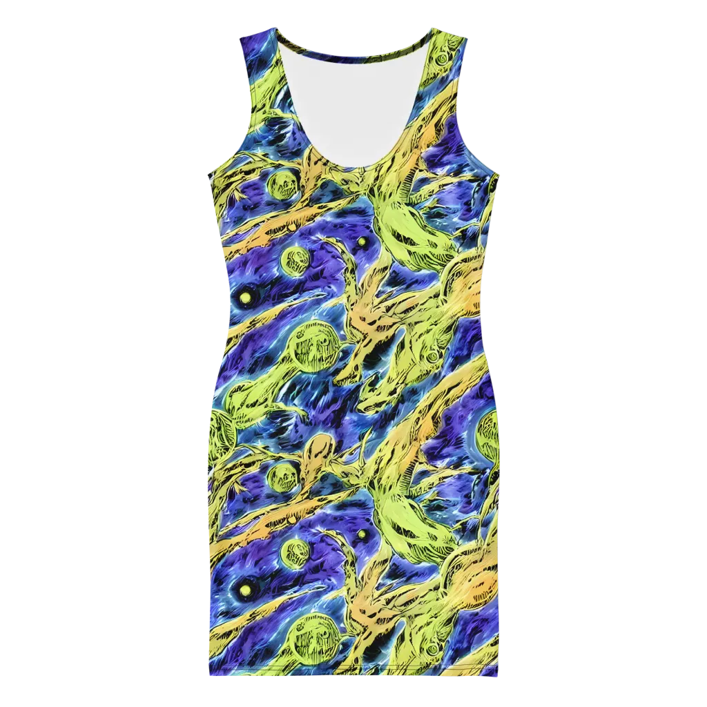 Electric Relic on Bodycon Dress — Front