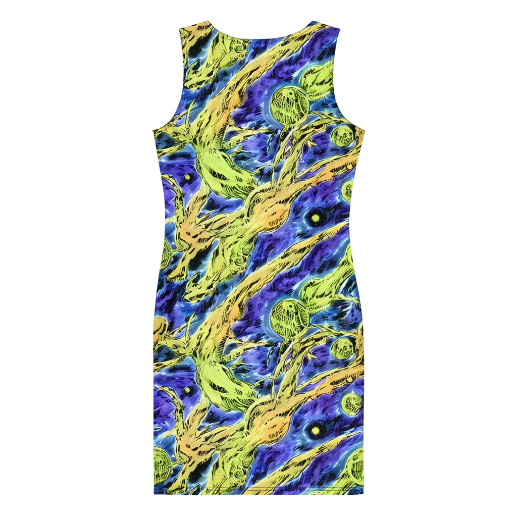 Electric Relic on Bodycon Dress — Back