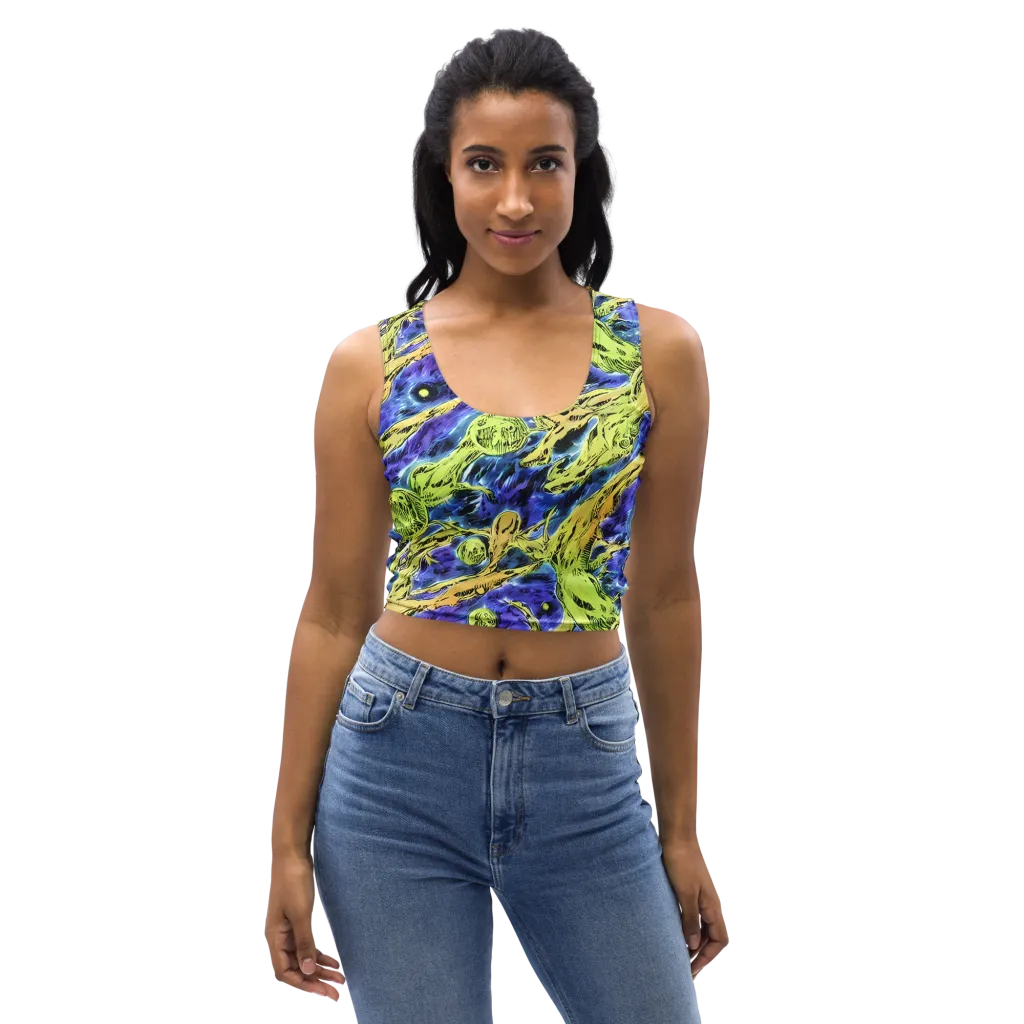 Electric Relic on Crop Top — Front
