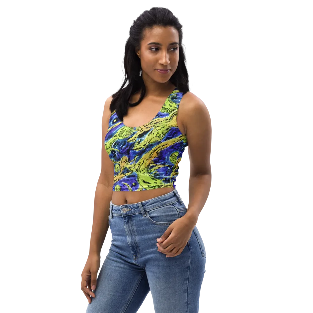 Electric Relic on Crop Top — Left Front