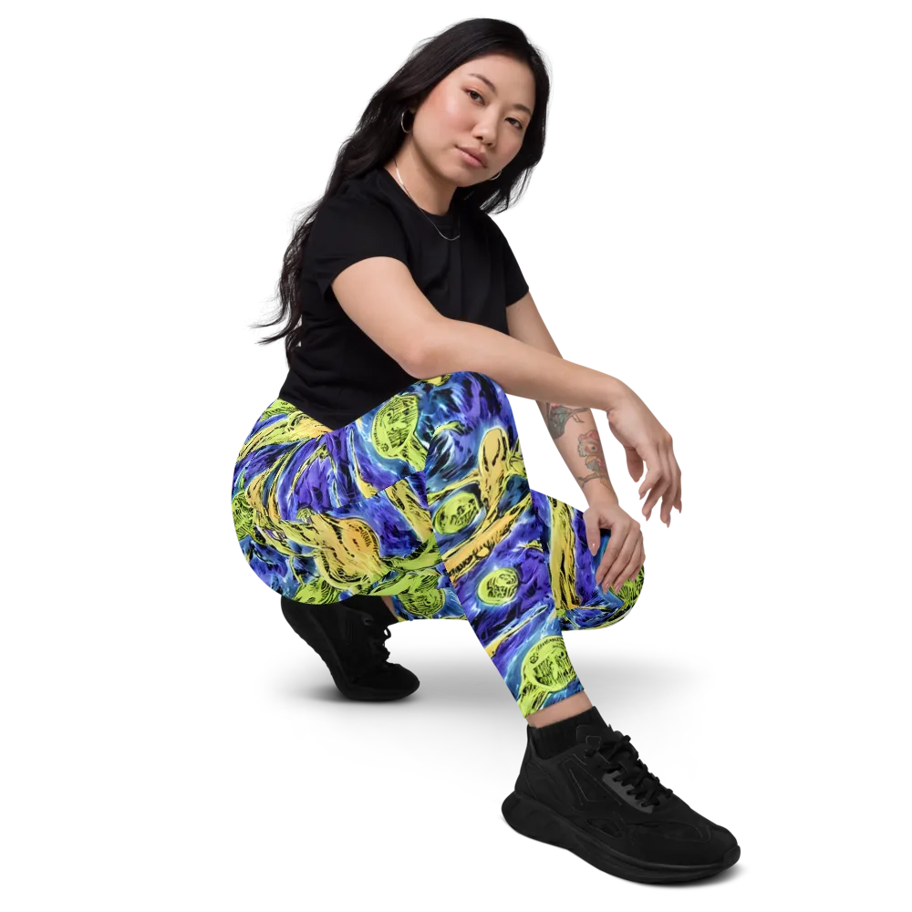 Electric Relic on Leggings with Pockets — Right Front